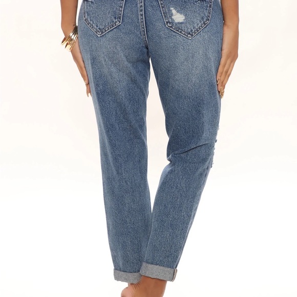 Navy blue boyfriend jeans - Picture 5 of 6